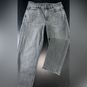 American Eagle Gray/Black High Waisted Mom Jeans Size 6 EUC